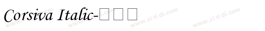 Corsiva Italic字体转换